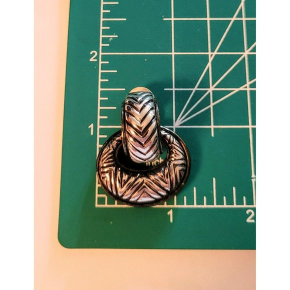 Vtg Door Knocker Earrings Convertible Silver Tone ClipOn Women '80s JY-61er - Picture 3 of 4